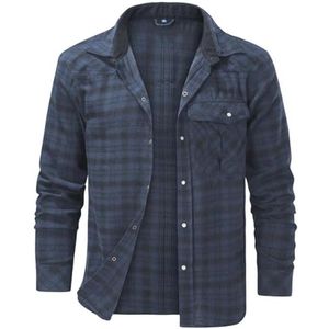 Geruit Herenoverhemd met Lange Mouwen - Flanellen Casual Houthakkersoverhemd