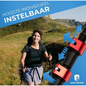 Telescopische wandelstokken van aluminium met kurkgreep, lichte Nordic Walking stokken voor dames en heren, voor skiën en wandelen, trekkingstokken, telescoop voor bergsport