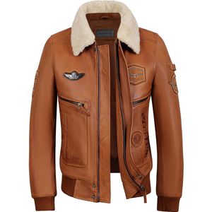 Versano Maverick Leren Heren Jas / Pilotenjack L - Cognac