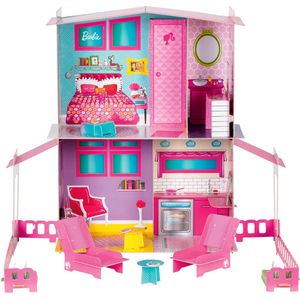 Barbie droomvilla - 14-delig - Groot 67 x 22 x 73 cm - Bouwpakket - 4+