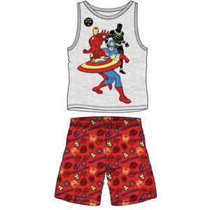 Marvel Avengers pyjama - grijs - rood - Glow in the dark - maat 104 / 4 jaar