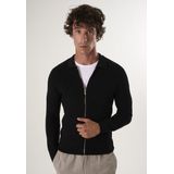 Felix Hardy Vest Met Rits - Cardigan - 100% Katoen Heren Zwart - 2Xl