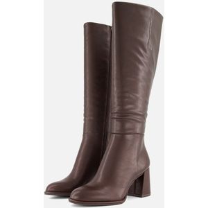 Tamaris - Knielaarzen - Bruin - 41 - Met Rits - 7,5 cm Blokhak