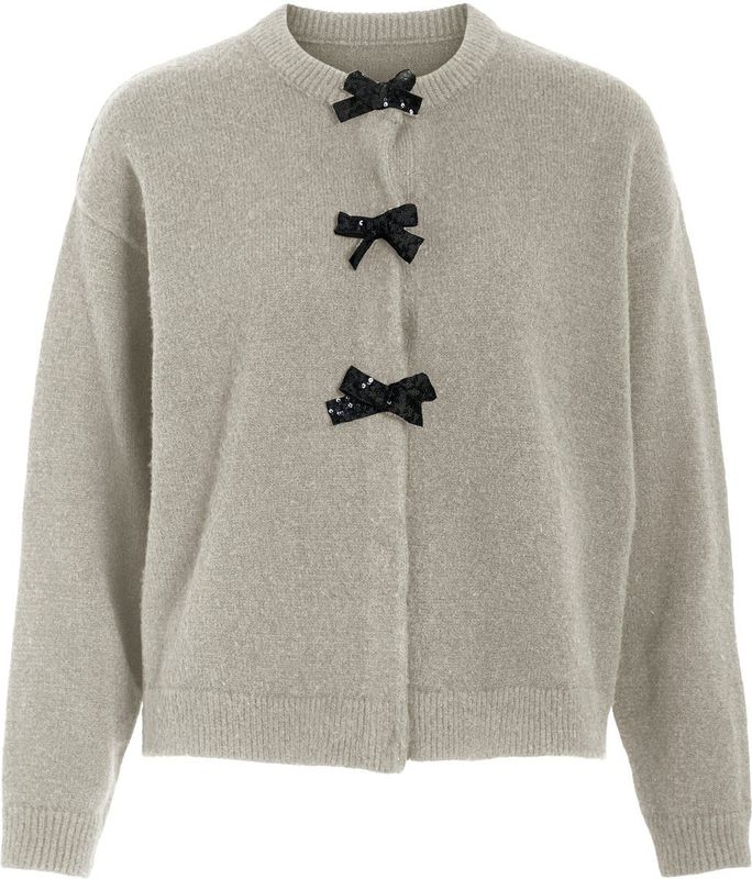 VILA - VIBRIANNA O-NECK BOW KNIT CARDIGAN - Dames - Cardigans