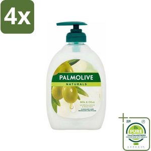 Palmolive - Milk & Olive - Handzeep Met Pomp - Verzorgend & Mild - 500 ml - Voordeelverpakking - 4 stuks - Handzeep - Melk