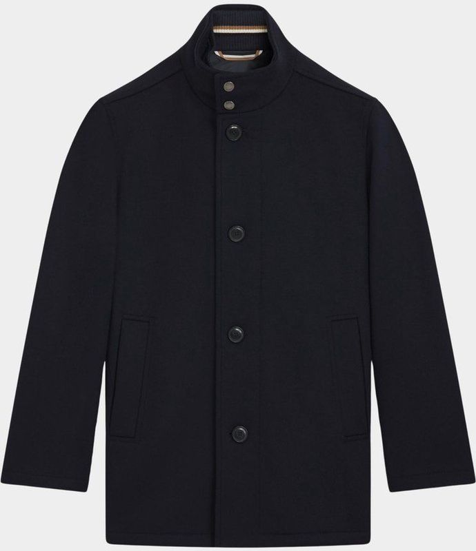 BOSS - Relaxed-fit Mantel - Wol en Kasjmier