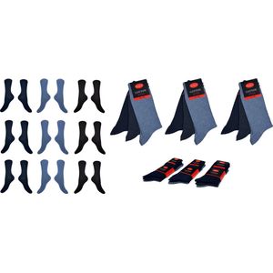 Naft Katoenen Sokken Marine Assorti Kleuren 9 Paar Maat 35/38