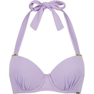 Sapph - Voorgevormde bikintop - Dames - Met haltersluiting - Met beugel - T-shirt bh - Mystique - Lila - Maat 80F