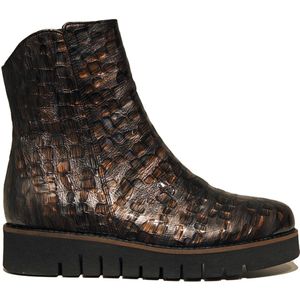 Footnotes - 42.003 - Enkellaarsjes - Croco Patent Brown Antra