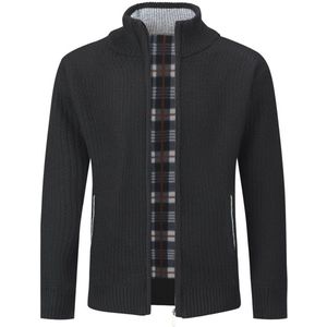 Grof Gebreide Cardigan voor Heren met Ritssluiting en Opstaande Kraag - Winter Pollover