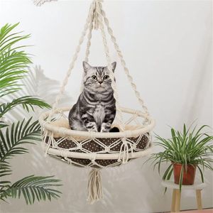 macramé kattenbed, hangmat voor katten, schommel
