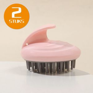 Colorful Sun® Scalp Massager - 2 Stuks - Shampoo massageborstel - Haarborstel voor Haargroei - Shampoo Borstel - Massageborstel voor de haren - Siliconen Haarborstel - Hoofdhuid borstel - Haargroei & anti roos - Head Massager - Roze