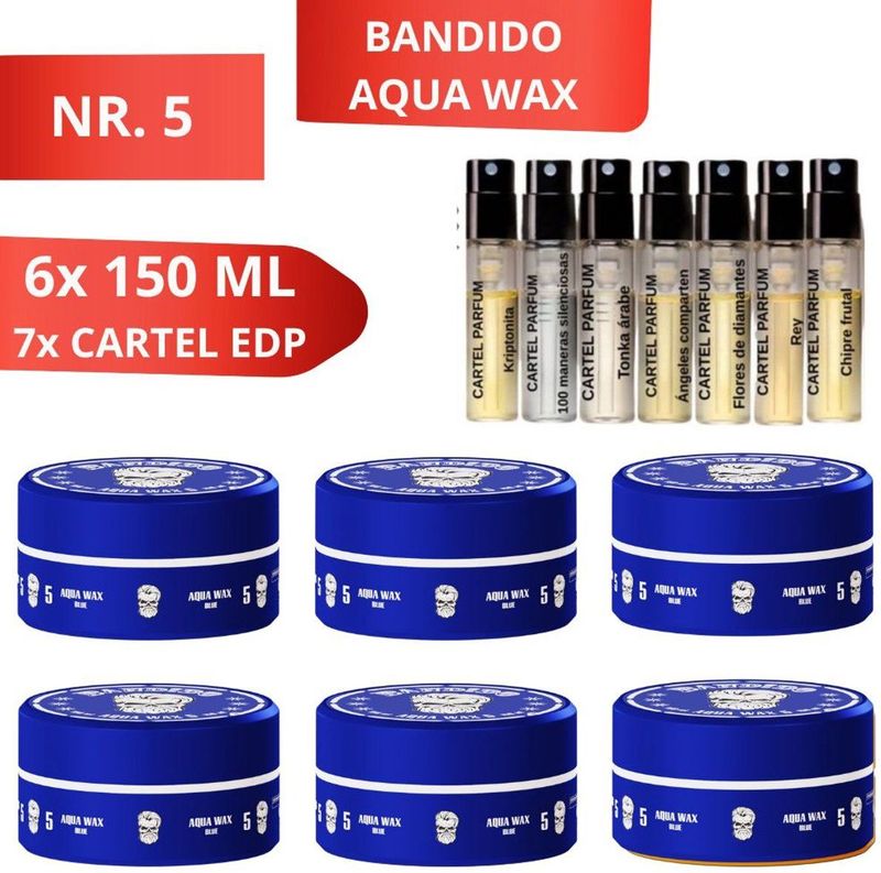 Bandido - Aqua Wax - Haarwax - 150 ML - 6 Stuks