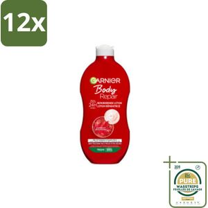 Garnier - Body - Bodylotion - Repair - Herstellend & Hydraterend - 400 ml - Voordeelverpakking - 12 stuks - Droge huid - 24 uur hydratatie