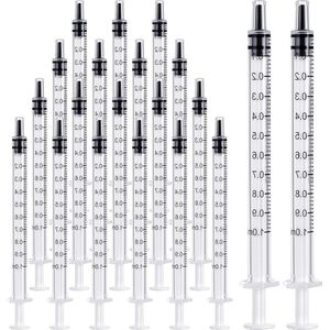 20 stuks vloeibare spuiten met dop - plastic kleine doseerdeksel - multifunctioneel laboratoriumgereedschap - geen naald - voor voedingen water geven bijvullen .