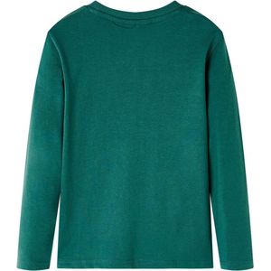 Kindershirt lange mouwen groen maat 128
