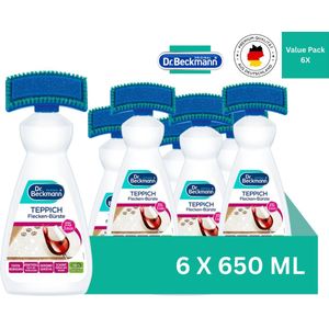 Dr. Beckmann Vlekverwijderaar Tapijt met Borstel – 6 x 650 ml Voordeelverpakking