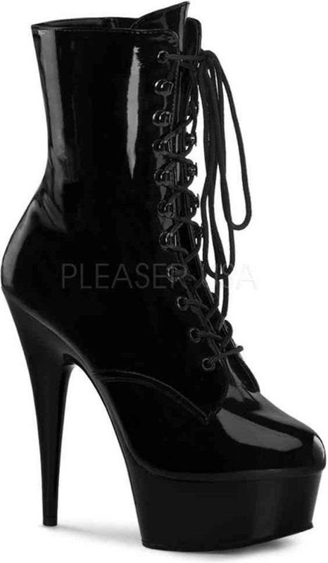 Pleaser - DELIGHT-1020 Plateau Laarzen - Zwart - PU/TPU - Polyvinylchloride - Polyurethaan - Rubber