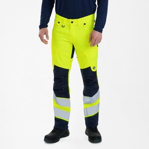 Engel Safety werkbroek met 2-weg stretch 2544-314 - Hi-vis Yellow / Blue Ink - 31