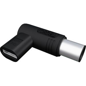 DC naar USB-C Adapter - 5.0 x 7.4mm - Zwart