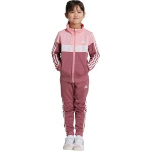 adidas Sportswear Tiberio 3-Stripes Colorblock Shiny Trainingspak Kids - Kinderen - Roze- 128
