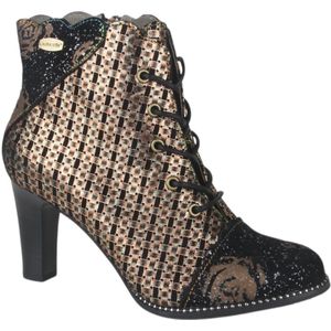 Laura Vita - ALCBANEO 127 - Enkellaarzen - Zwart Multi