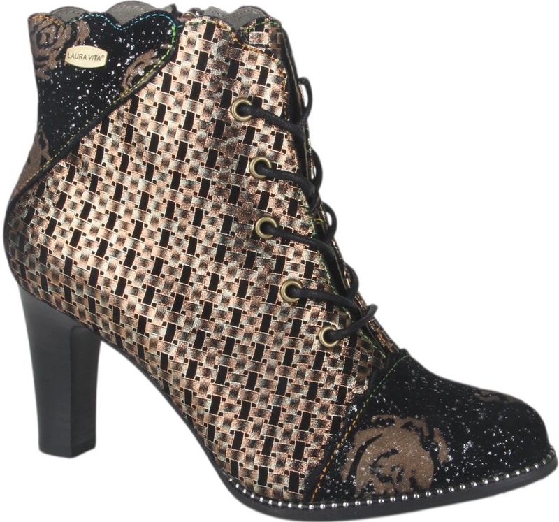 Laura Vita - ALCBANEO 127 - Enkellaarzen - Zwart Multi