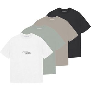 T-shirt - Ronde Hals - Korte Mouwen - Gekamd Jersey - Regular Fit