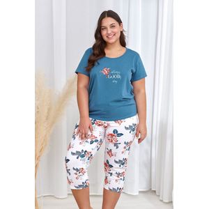 Taro Short Pyjama - met 3/4 broek - Joyce - 100% Katoen. Maat XXL.