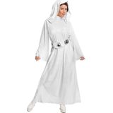Rubies - Prinses Leia Kostuum - Princess Leia Kostuum Vrouw - Wit / Beige - Large - Carnavalskleding - Verkleedkleding