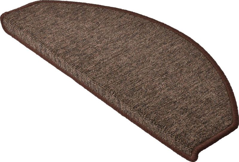 Beautissu ProStair - XXL Trapmatten voor Standaardtrappen 65x24 cm - 15 Stuks - Zelfklevend Trapmat Afgerond - Donker Bruin