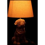 J-Line lamp Hond Zittend - resine - bruin - woonaccessoires