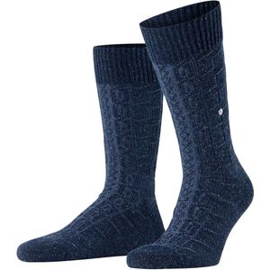 Burlington Twist of Tweed gedessineerd wol sokken heren blauw - maat 40-46