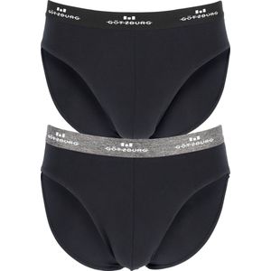 Gotzburg - Slips - Zwart - 2-pack - Aansluitende Pasvorm - Stretch Katoen