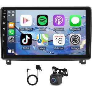 9 Inch Android 15 Autoradio 4+64G - voor Peugeot 407 2004-2008 | Compatibel met CarPlay & Android Auto, GPS Navigatie + FM/RDS