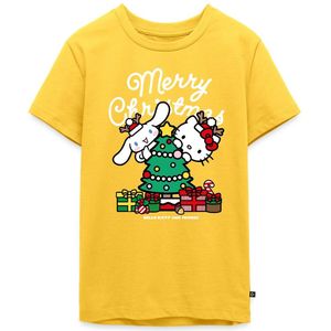 Hello Kitty En Cinnamoroll Kerstontwerp Premium T-Shirt Tiener