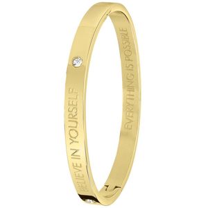 Guess - Guess stalen armband bangle goldplated Believe