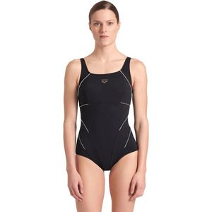 Dames One Piece Low C Cup Zwempak - Comfortabel en Flatterend Zwart/Wit 40