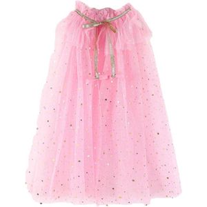 Prinsessenjurk meisje Roze Glitter - Regenboog Jurk - Prinsessen verkleedkleding