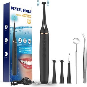 Ultrasone Tandenreiniger - Zwart - Elektrische Tandsteenverwijderaar - 3 Modi - Oplaadbaar