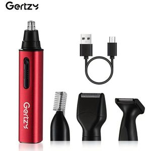 4-in-1 Gertzy Scheerapparaat voor Dames en Heren – Body Shaver + Precisietrimmer, Baard/Wenkbrauw + Oor/Neustrimmer – USB-Oplaadbare Full Body Groomer Kit – Voor een complete en perfecte Lichaamshaar verzorging - Kleur Rood