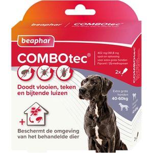 Beaphar Combotec Anti Teken- en Vlooiendruppels Hond 40-60 kg 2 pipetten