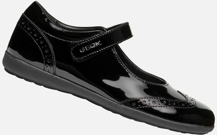 Geox - Iberide - Ballerina - Zwart - Lakleer