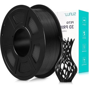 3D Printer Filament PETG Black 1.75mm 1KG Spool - Dimensional Accuracy +/- 0.02 mm - 1 kg (2.2lb)