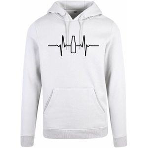 7311 - Hoodie - Heartbeat-White-M