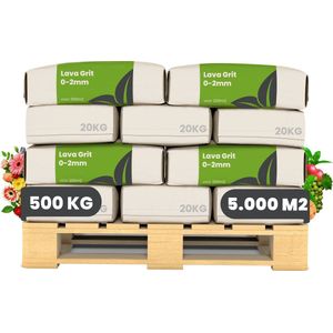 Lavagruis uit Eifel Oergesteente (500kg, 5000m2) - Lavakorrels - Lavameel - Bodemverbeteraar - Lava Meel - Met Silicium - Grof Lavameel 0-2mm - Organifer