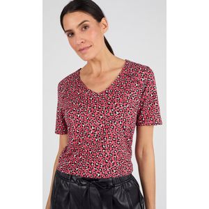 Damart - T-shirt van gevlamd jerseytricot - Dames - Roze - XXL