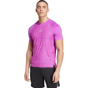 adidas Performance Gym+ Training 3-Stripes T-shirt - Heren - Paars- S