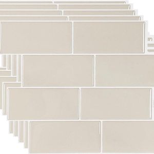 ApexArte - Plaktegels - Tegelsticker Keuken - Beige - Wandpanelen Zelfklevend