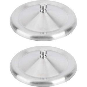 Mok infusie deksel 2 stuks roestvrijstalen deksels voor water koffie afdichting zilver 10 cm / 39 inch theekop voor kopjes